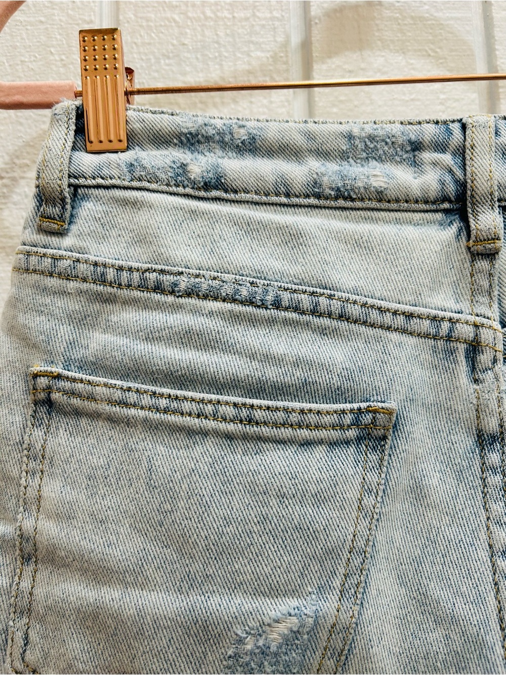 PacSun Light Wash Distressed Denim Cutoff Shorts - Picture 3 of 5